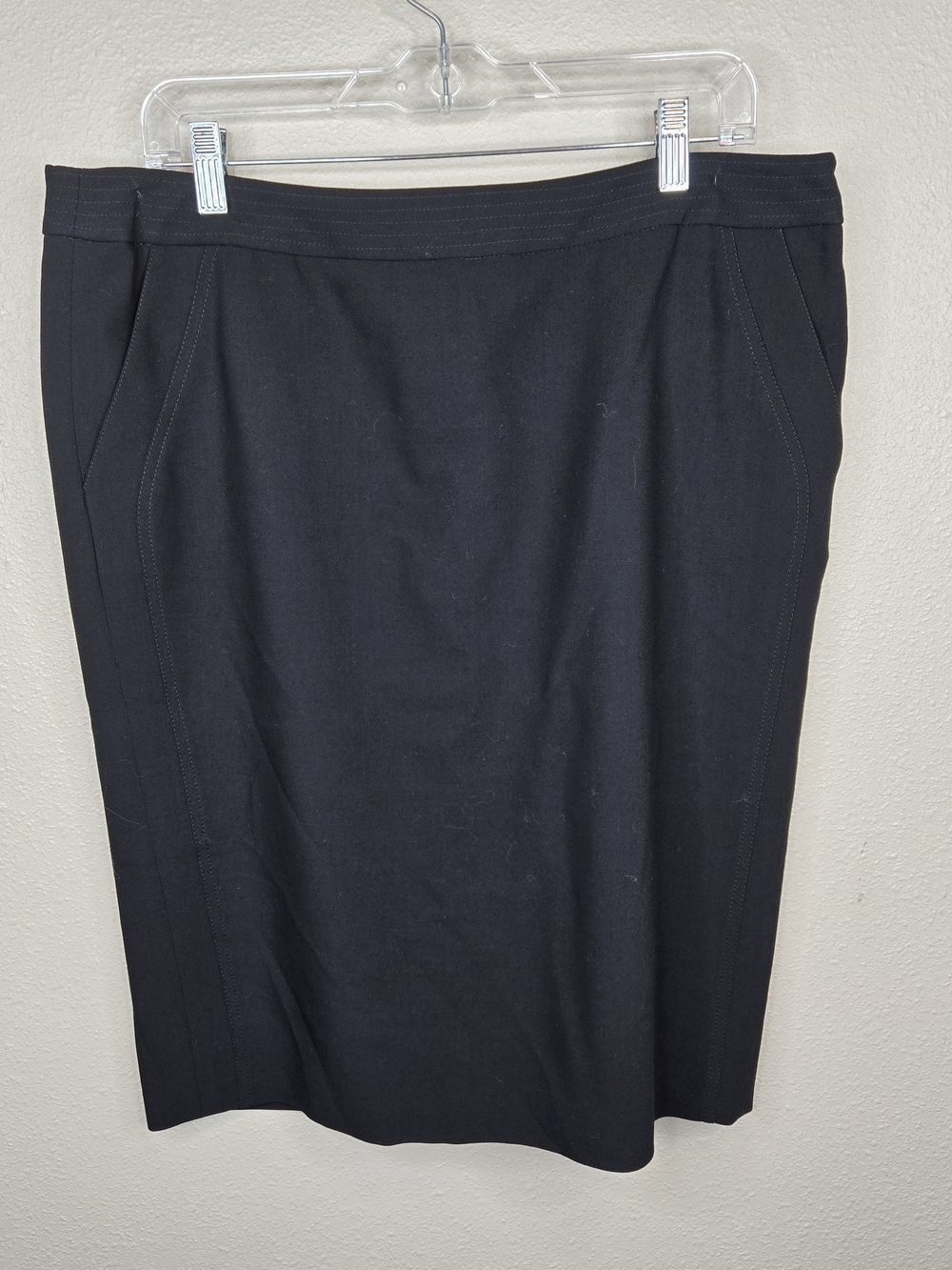 Armani Collezioni Women Straight Pencil Mini Skirt Black Size 12